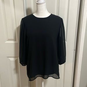 Express | M | Black | Sheer sleeve top